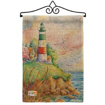Details about   Toland "Wooden Lighthouse" decorative 12.5  x 18 Coastal garden size flag 