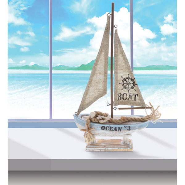 Summer Party Utensil Holder with Hand Carved Decorative Marine Life Ornaments