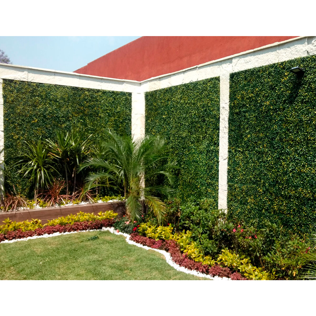 Greenery Ivy Leaf Fencing Fake Leaf Screen Home Garden Outdoor Natural Screens Decoration Pack of 6pcs 20x20 Uland Artificial Boxwood Hedges Screening Panels