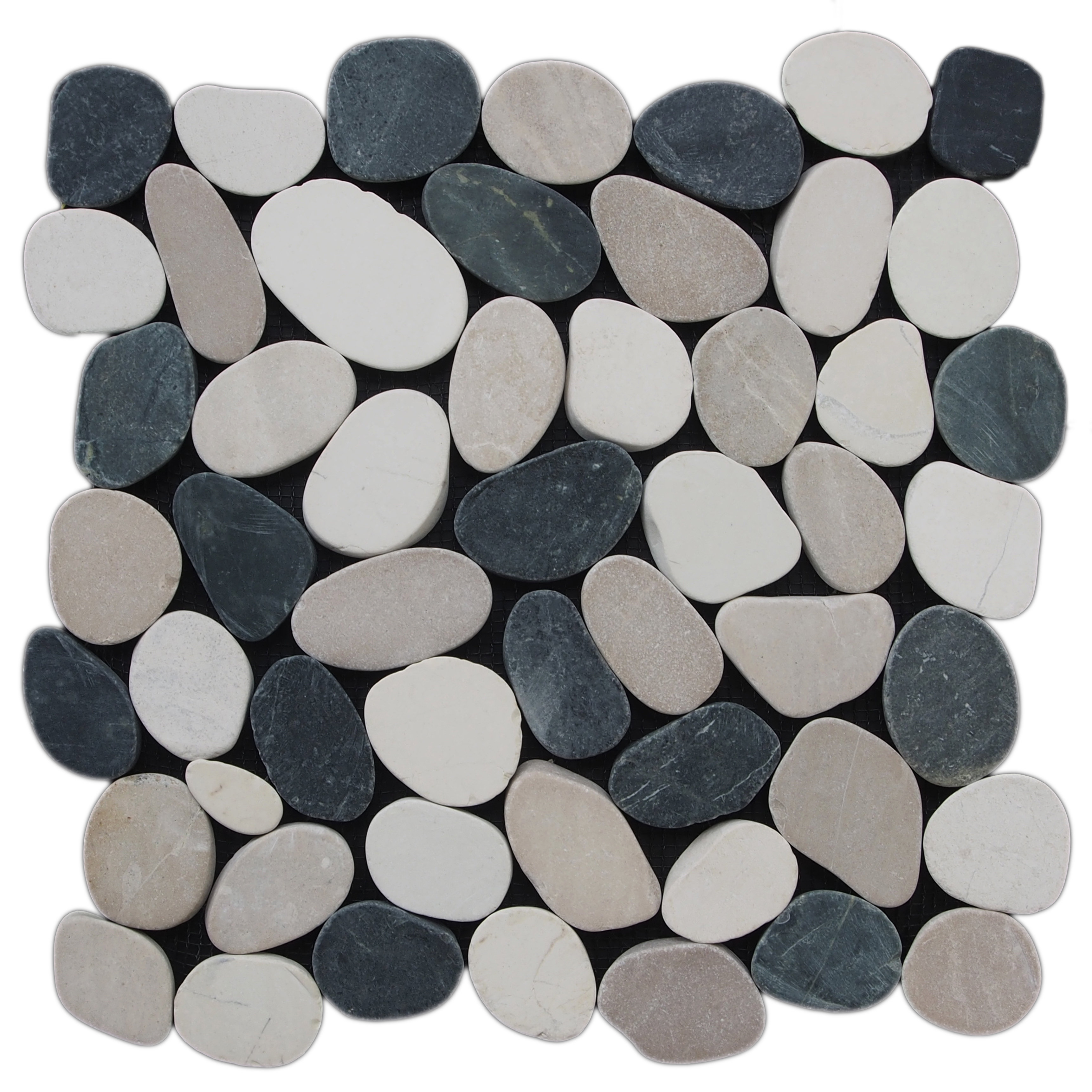 Pebble Tile Sliced Pebble Random Sized Natural Stone Pebble Tile in