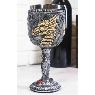 NEW Gothic Gifts ~ Game of Thrones Lovers  Unique Green Dragon Goblet Wine Glass 