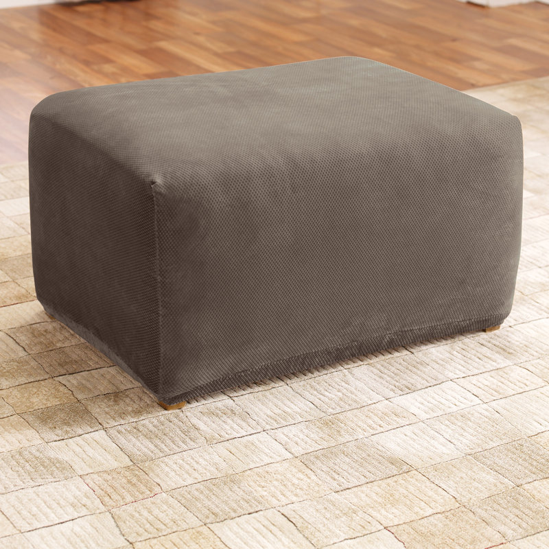 Sure Fit Stretch Pique Box Cushion Ottoman Slipcover Reviews Wayfair