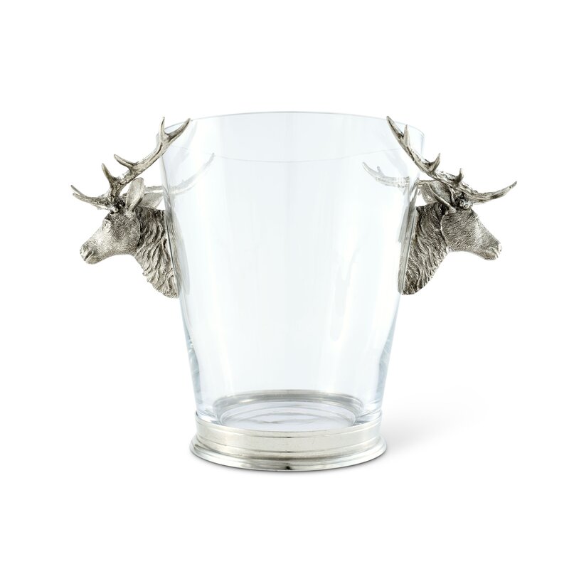 glass deer head