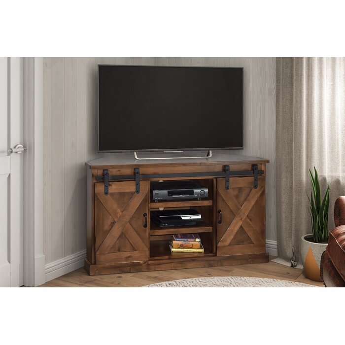 We Furniture 60 Rustic Black Tv Stand For Flat Screen Tvs Up To 65