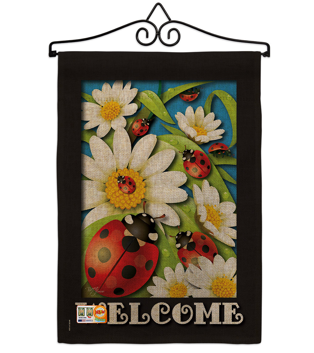 Breeze Decor Ladybug Heaven 2 Sided Polyester 19 X 13 In Garden Flag Wayfair