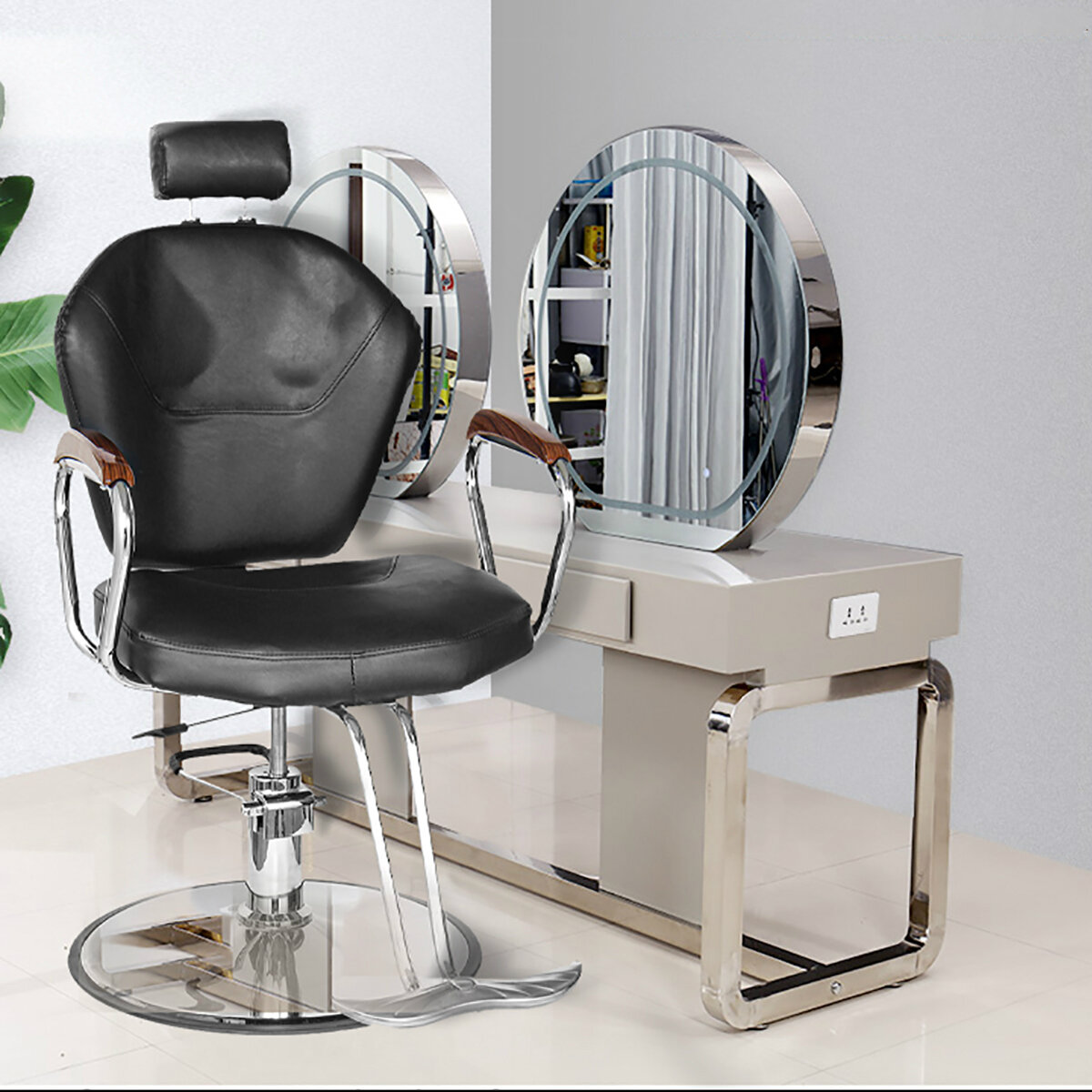 Ebern Designs Ginata Salon Beauty Drafting Chair Wayfair