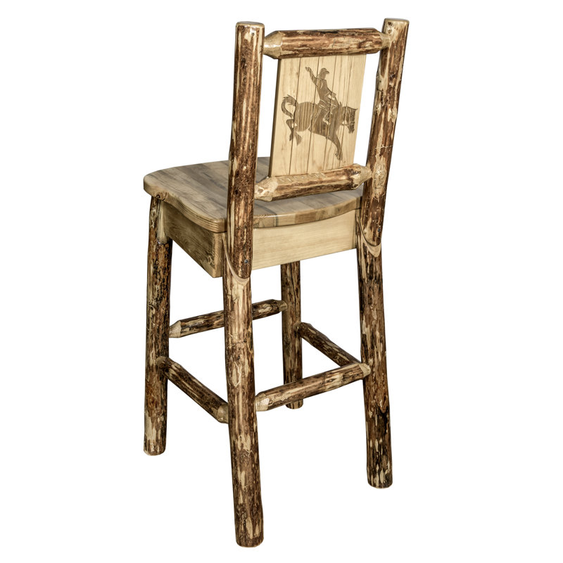 Loon Peak Tustin Solid Wood 30 Bar Stool Wayfair