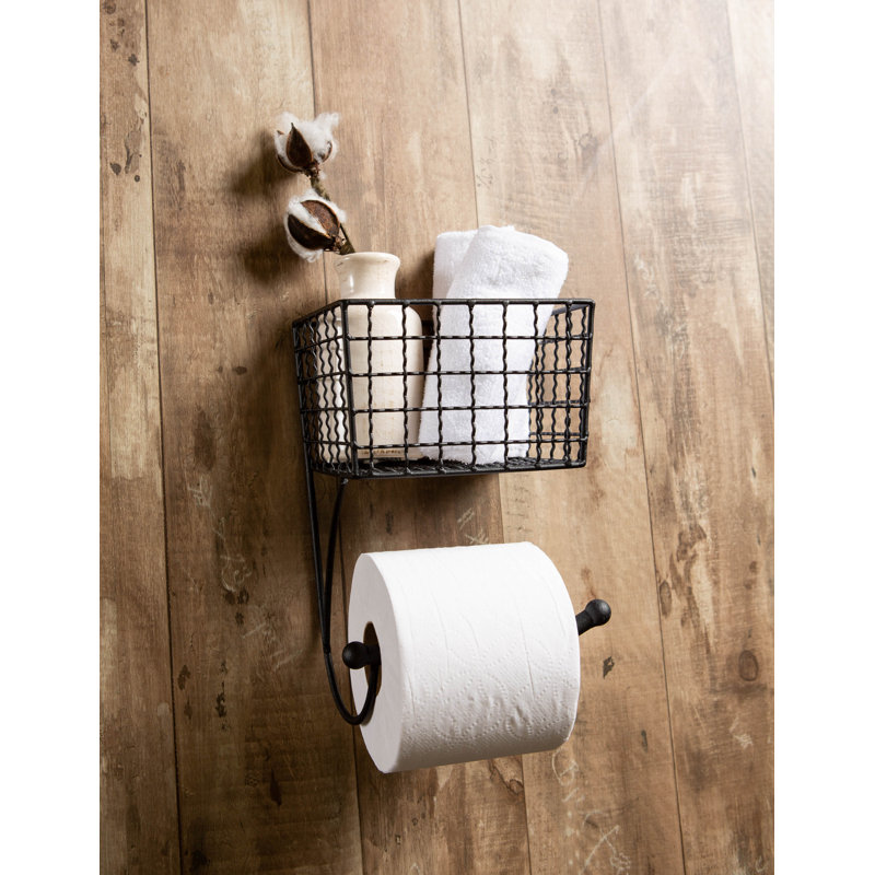 bathroom decor Iron Toilet Paper Holder Oil Rubbed Bronze TP holder Farmhouse
