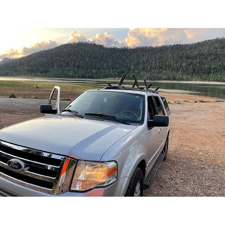 One Pair Roof Rack J-Bar Racks Cross Bars Folding Carrier for Your Canoe,Surf Board,SUP and Kayaks on Your SUV,car or Truck 1 Year Warranty 
