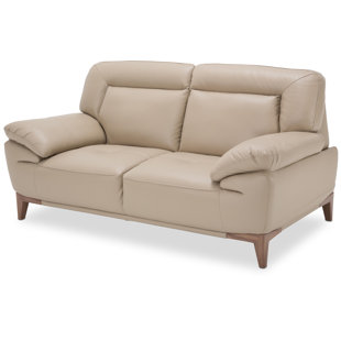 Go to store & view more images Michael Amini Mia Bella Turano Leather Loveseat