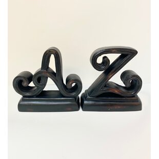 Kylewo Bookends A and Z Home shabby-chic style A to Z bookends 