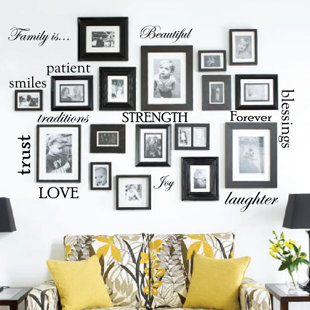 Family like branches vinyl wall art quote for living room/hallway walls