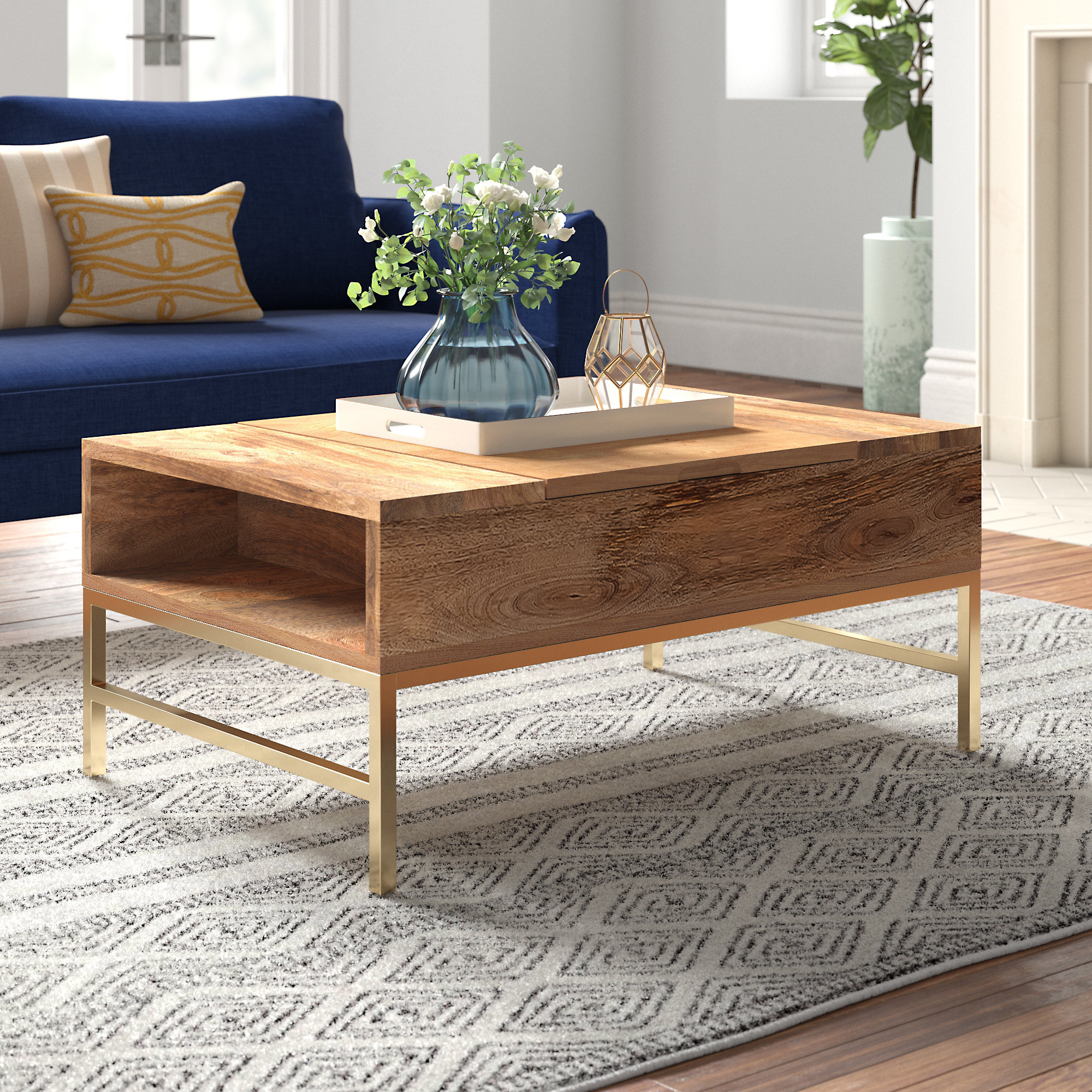 Joss & Main Rowley Lift Top 4 Legs Coffee Table with Storage & Reviews