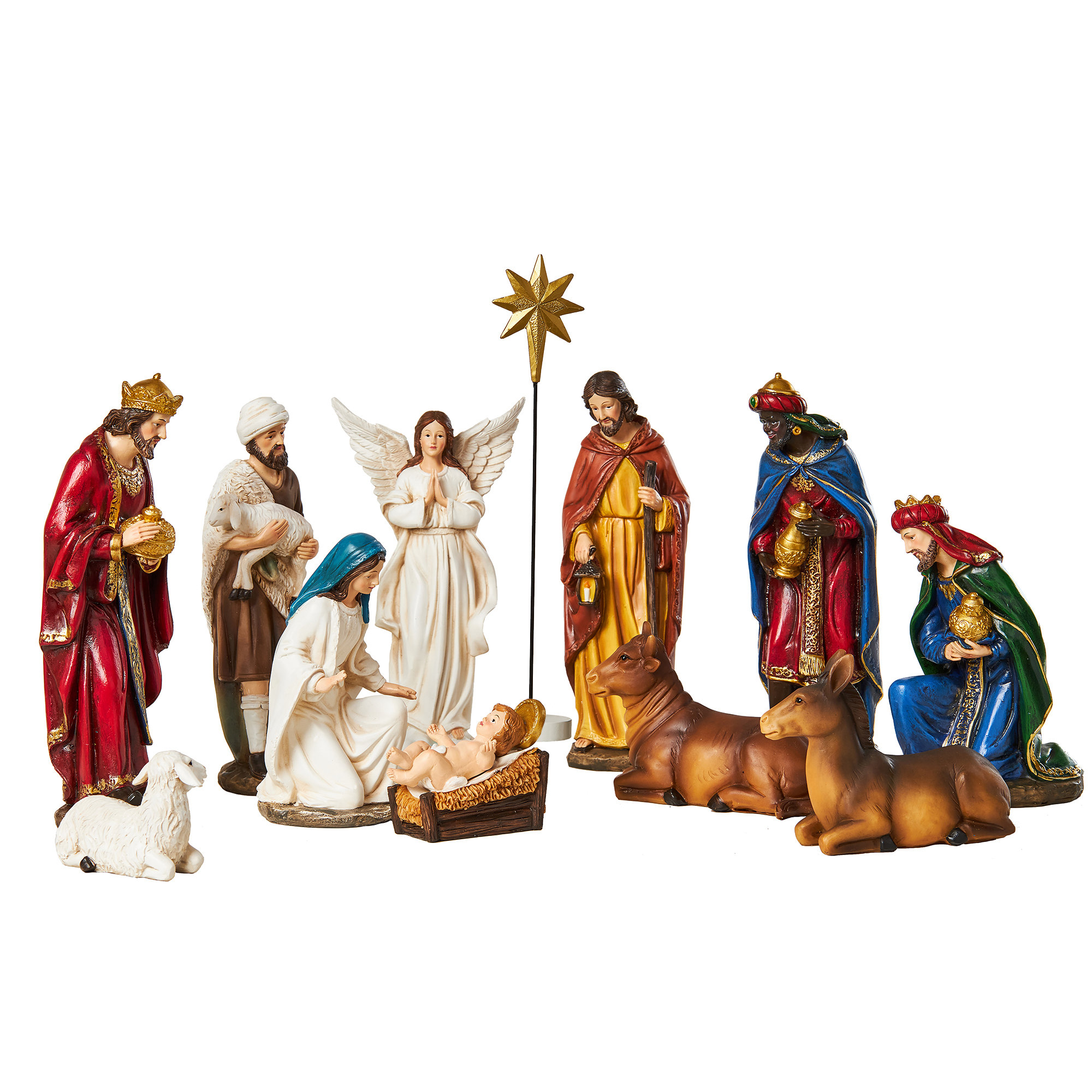 The Holiday Aisle® 13 Pieces Christmas Nativity Sets Table Decor