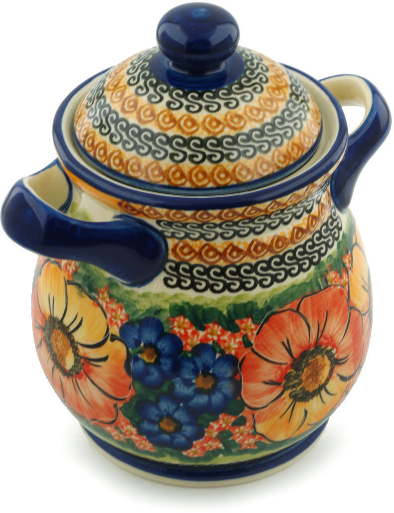 Polmedia Polish Pottery Bright Beauty 2 Qt Kitchen Canister Wayfair