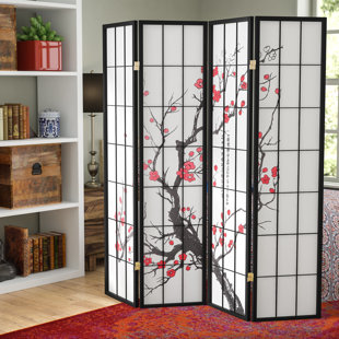 Anese Screen Divider Wayfair Neagle Anese Plum Blossom 4 Panel Room Divider