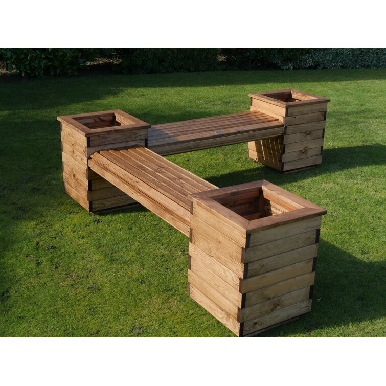 Handmade Wooden Bench Planter 