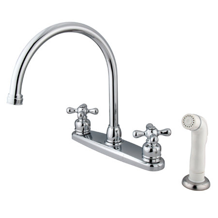 Kingston Brass Vintage Double Handle Kitchen Faucet With Side Spray Wayfair