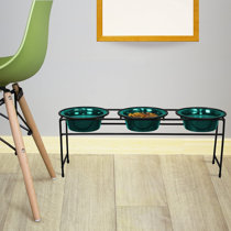 3 bowl cat feeding station