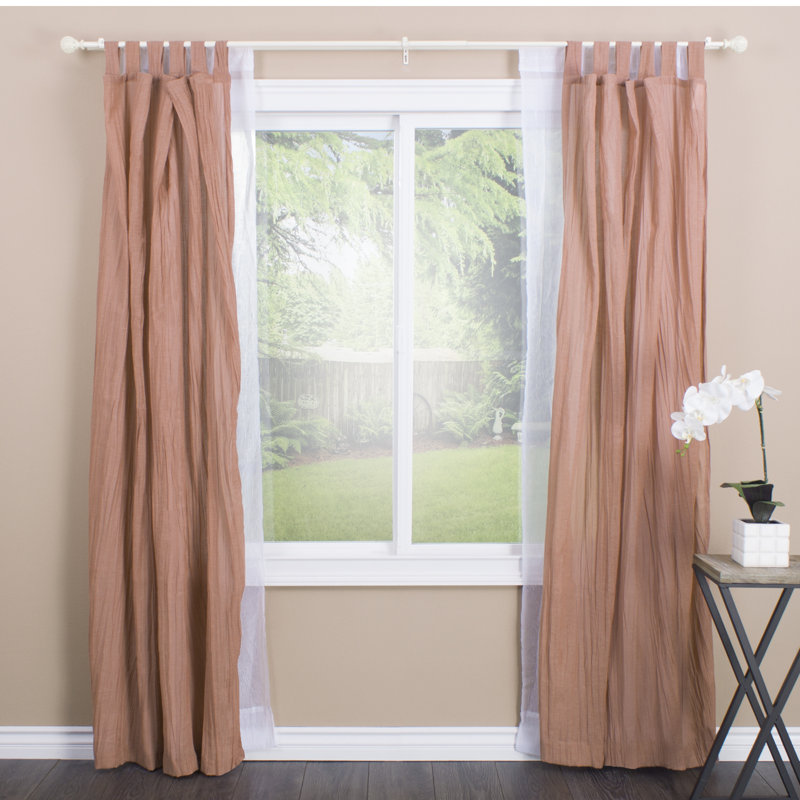 Lark Manor Parlex Core Leaf Ball Double Telescoping Drapery Rod