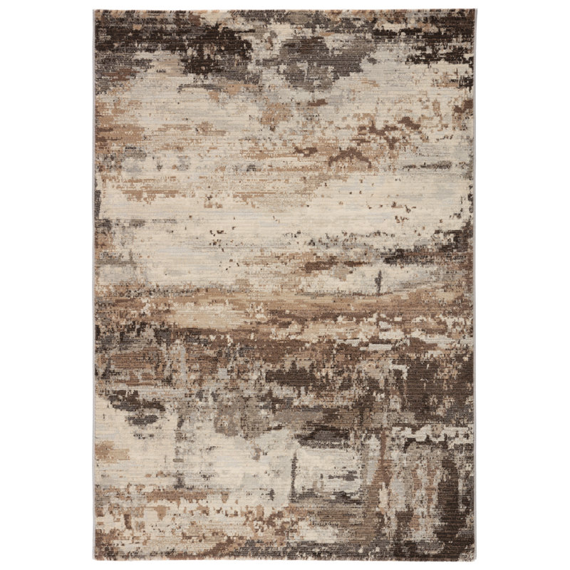 Williston Claremore Abstract Brown/Beige/Light Gray Area Rug