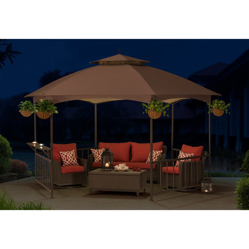 Sunjoy Madison Pavilion Hex 13 Ft W X 11 D Steel Patio Gazebo Sunjoy Madison Pavilion Hex 13 Ft W X 11 D Steel Patio Gazebo Wayfair