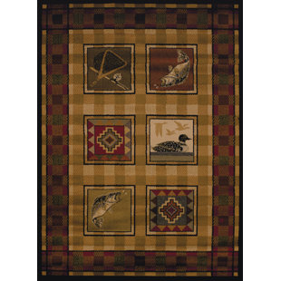 Hunting Lodge Area Rugs You Ll Love Wayfair Sayre Lodge Stamp Ivory Area Rug