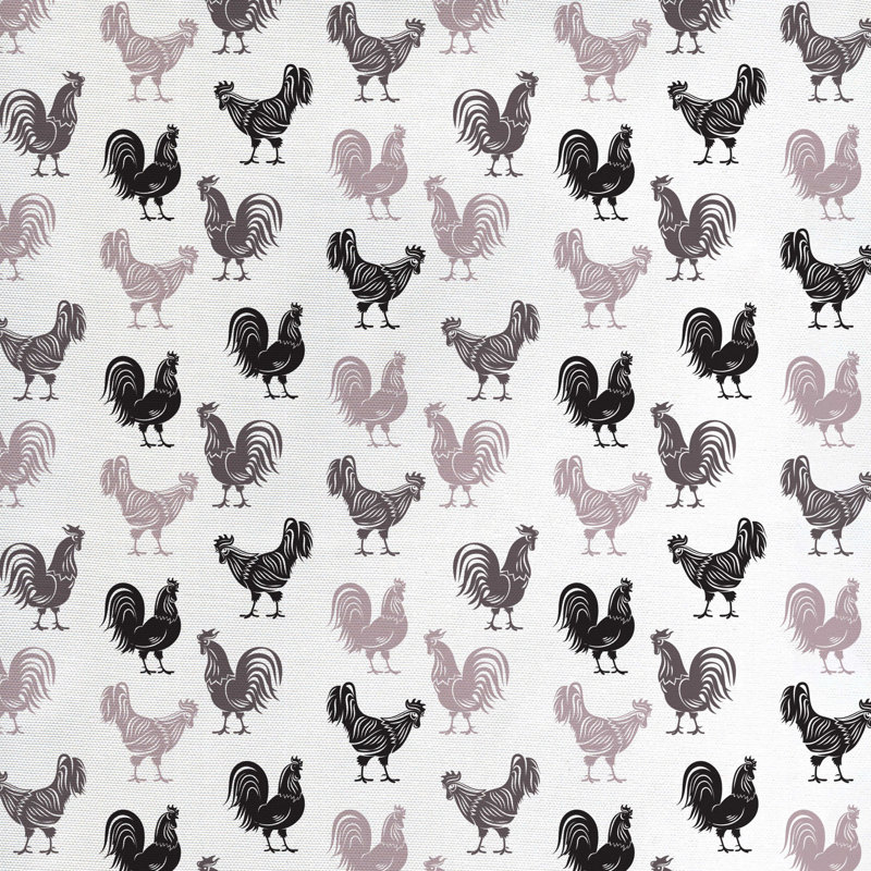 Green Rooster Print-Medium Upholstery Fabric-Fabric By the Yard-Bedding-Window Treatments-Cushions-Custom Pillows