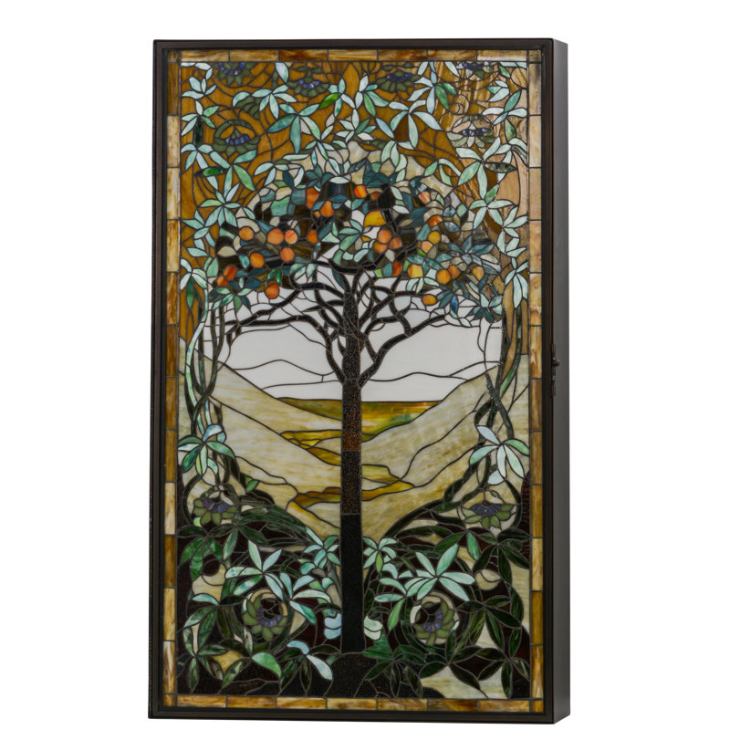 Meyda Tiffany 30 W Tiffany Tree Of Life Stained Glass Lighted Window Wayfair
