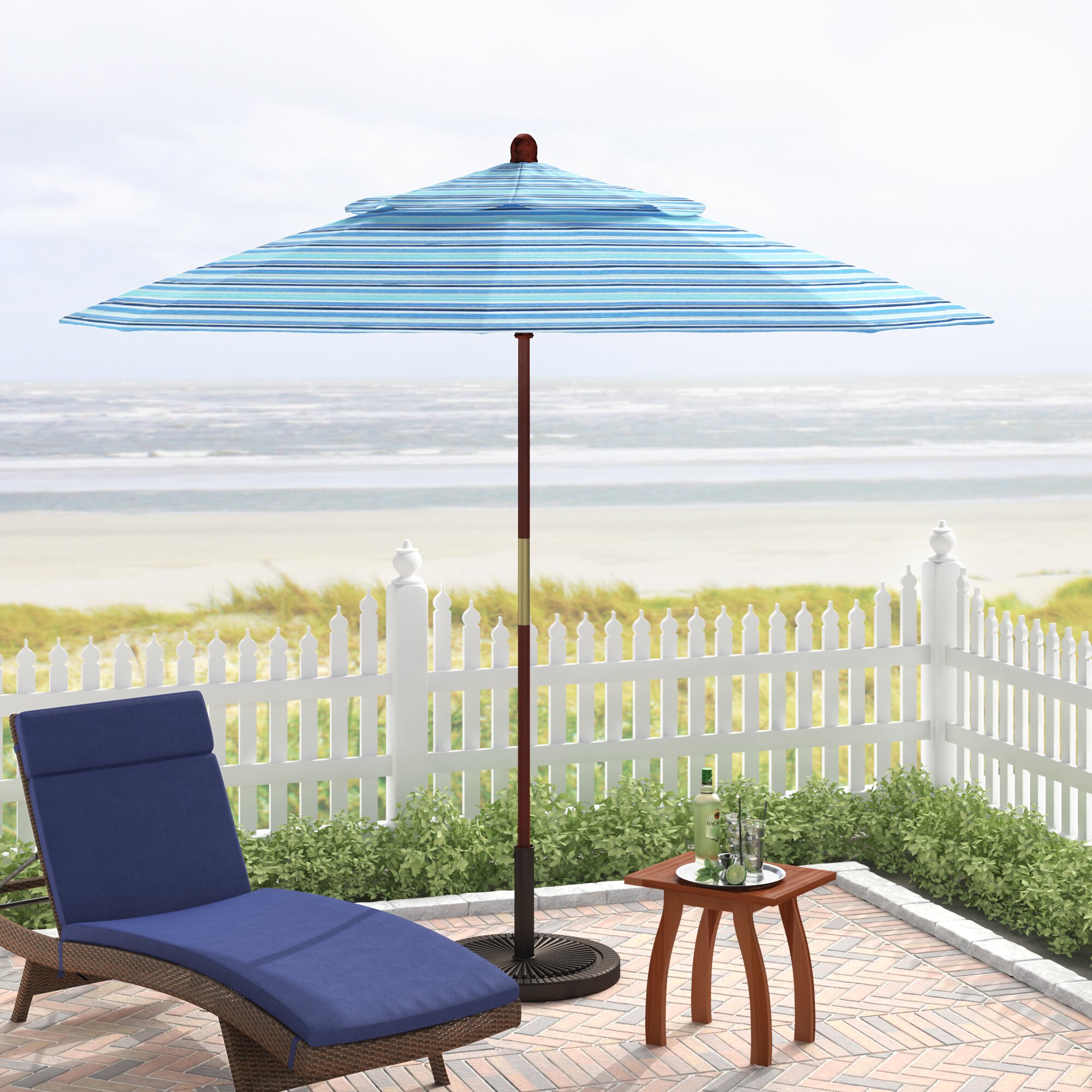 Beachcrest Home Mraz 9 Market Sunbrella Umbrella Wayfair