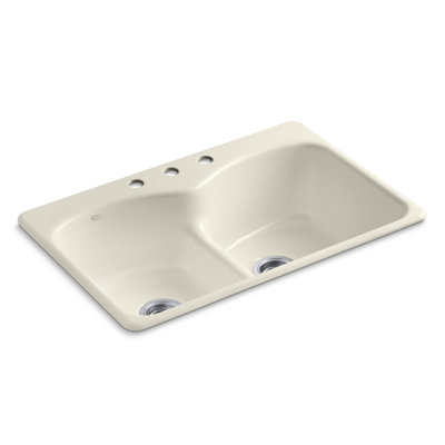 Langlade 33 L X 22 W X Top Mount Smart Divide Double Equal Kitchen