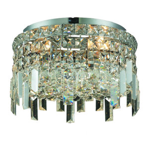 Bratton 4-Light Crystal Semi Flush Mount