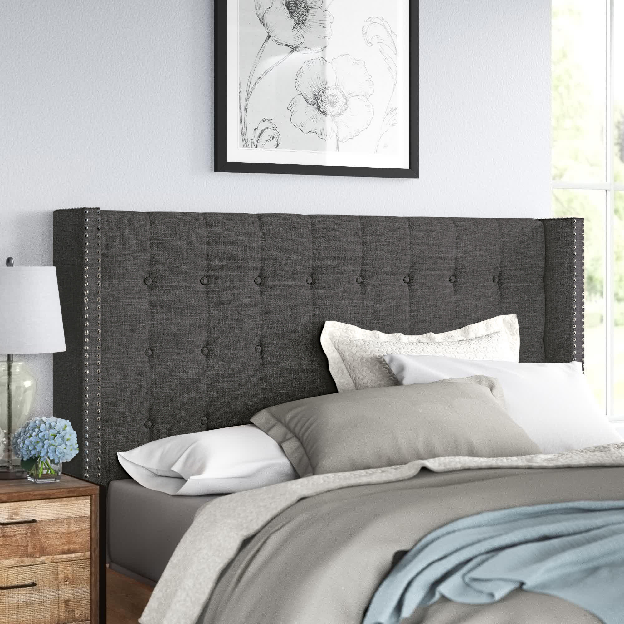 Three Posts™ Achenbach Upholstered Headboard & Reviews | Wayfair