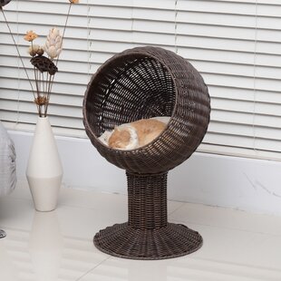 Beautiful wicker pet house in NATURAL color 1 cotton cushion Wicker cat bed Wicker cat house Wicker cat cave wicker cat basket