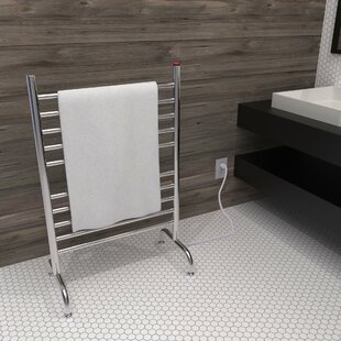 ZHIRCEKE Appliances Towel Heater Plug-in//Wired Towel Mirror Polish 6 bar Electric Towel Warmer Wall Bracket Curved Towel Heater