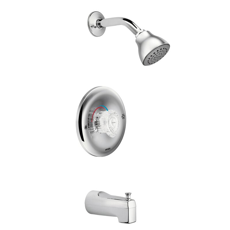 Moen Chateau Tub And Shower Faucet With Knob Handle And Posi Temp