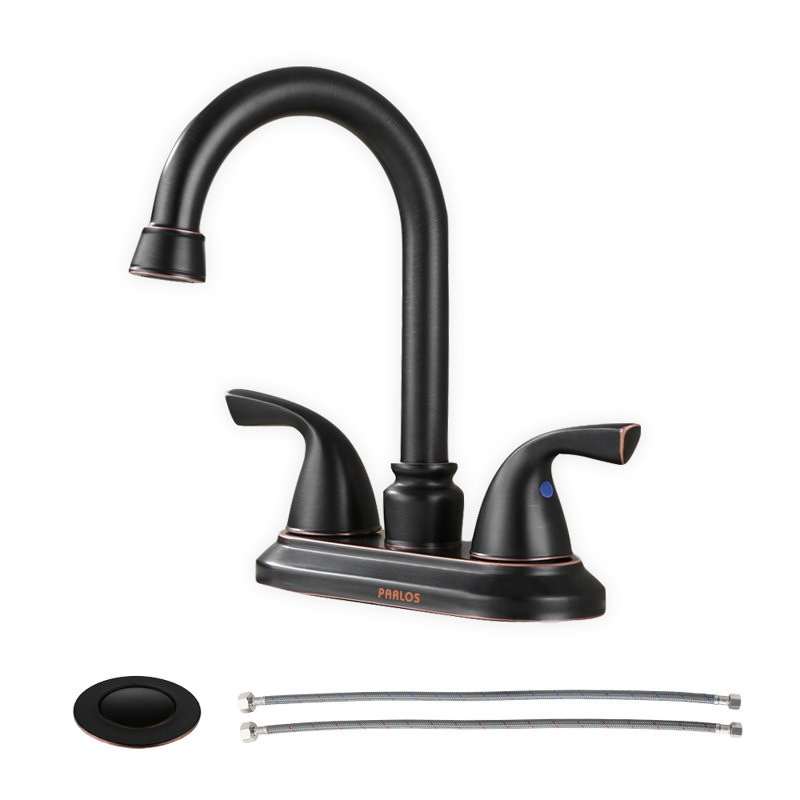 Parlos Home Bathroom Sink Faucet With Pop Up Drain And Water