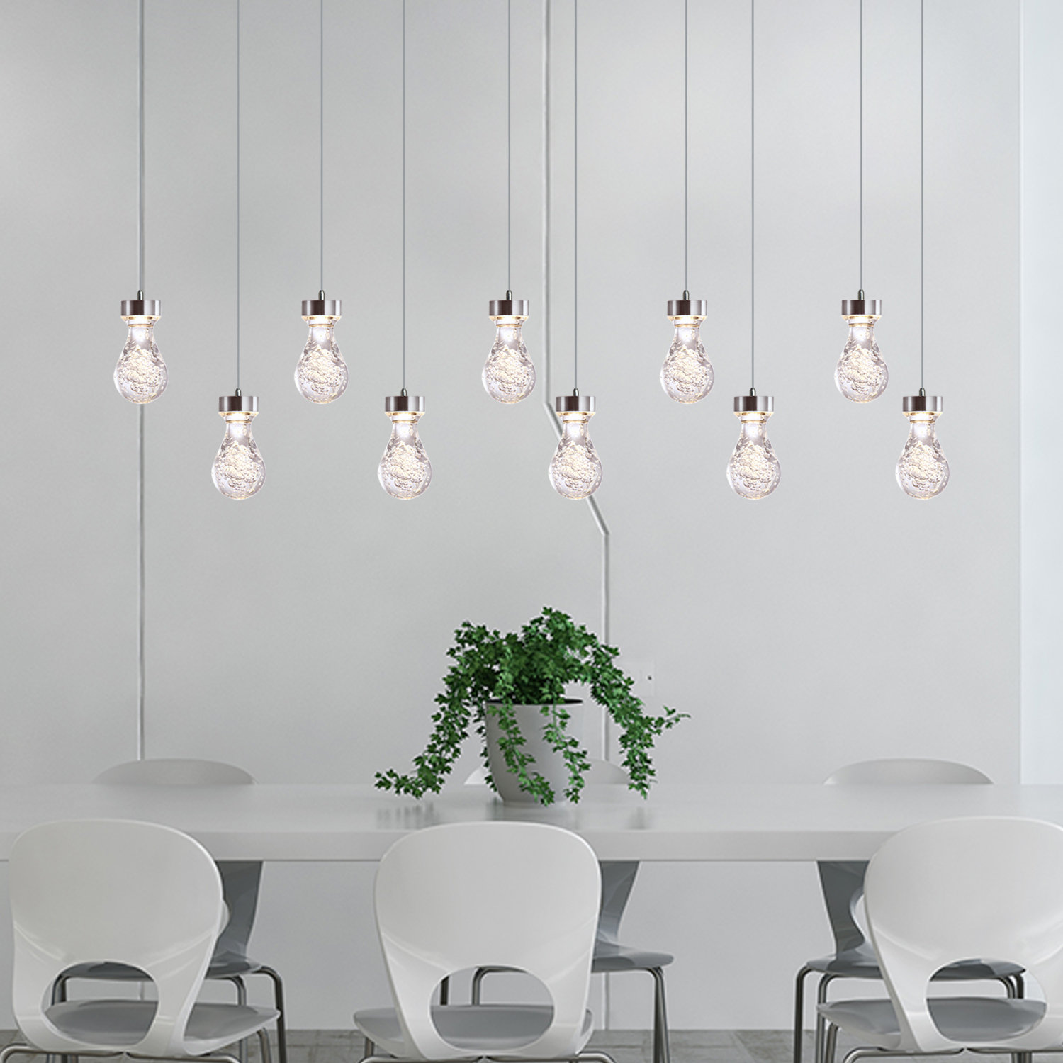 Orren Ellis Atoka 10Light LED Cluster Bulb Pendant Wayfair