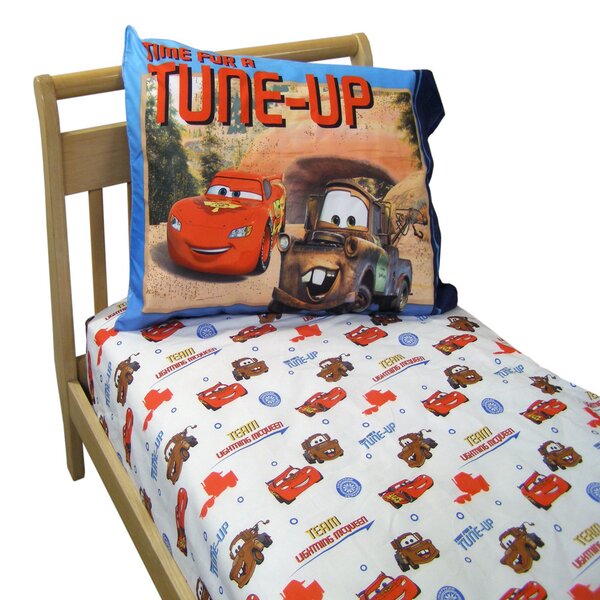 Disney Toy Story Power Up 2 Pack Fitted Sheet and Pillowcase Toddler Sheet Set, 