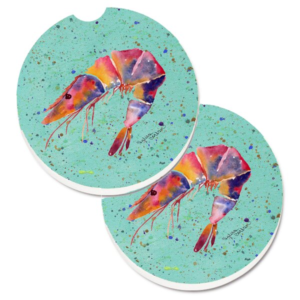 Highland Dunes Shrimp Car Coaster | Wayfair