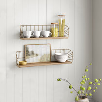 Floating Gold Wall Display Shelves You Ll Love In 2021 Wayfair