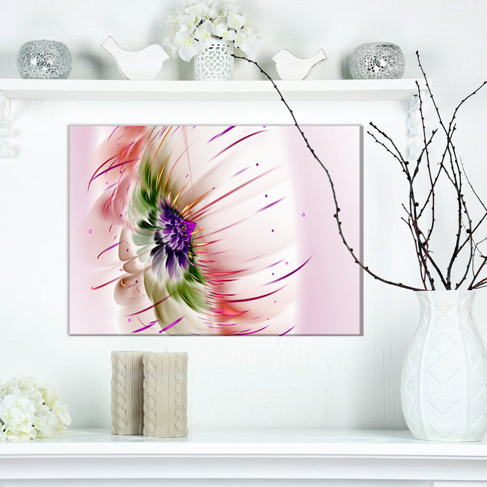 East Urban Home Exotic Pink 3d Flower In Sunny Wind Graphic Art