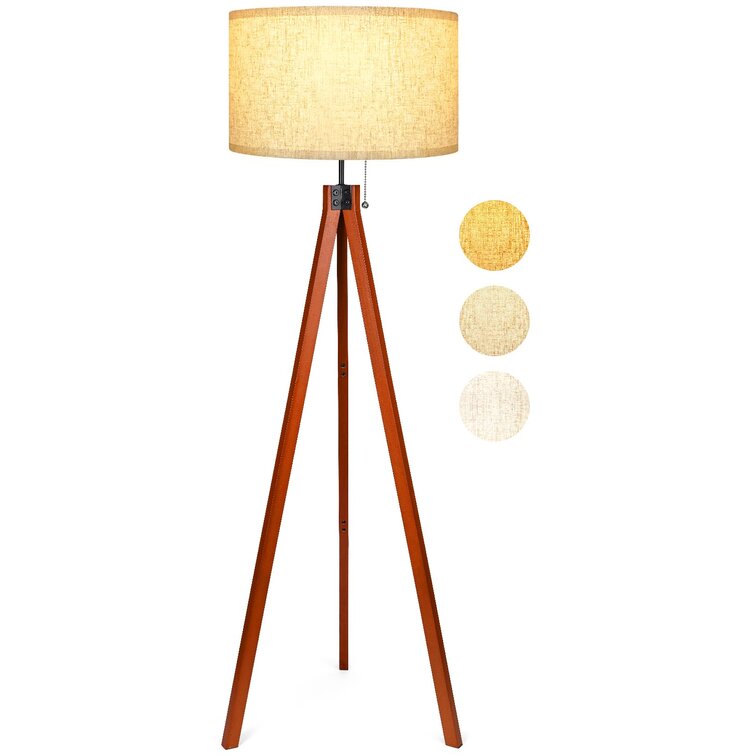 Dimmable Standard Floor Lamp LED Bulb Modern Fabric Lighting Living Room Bedroom