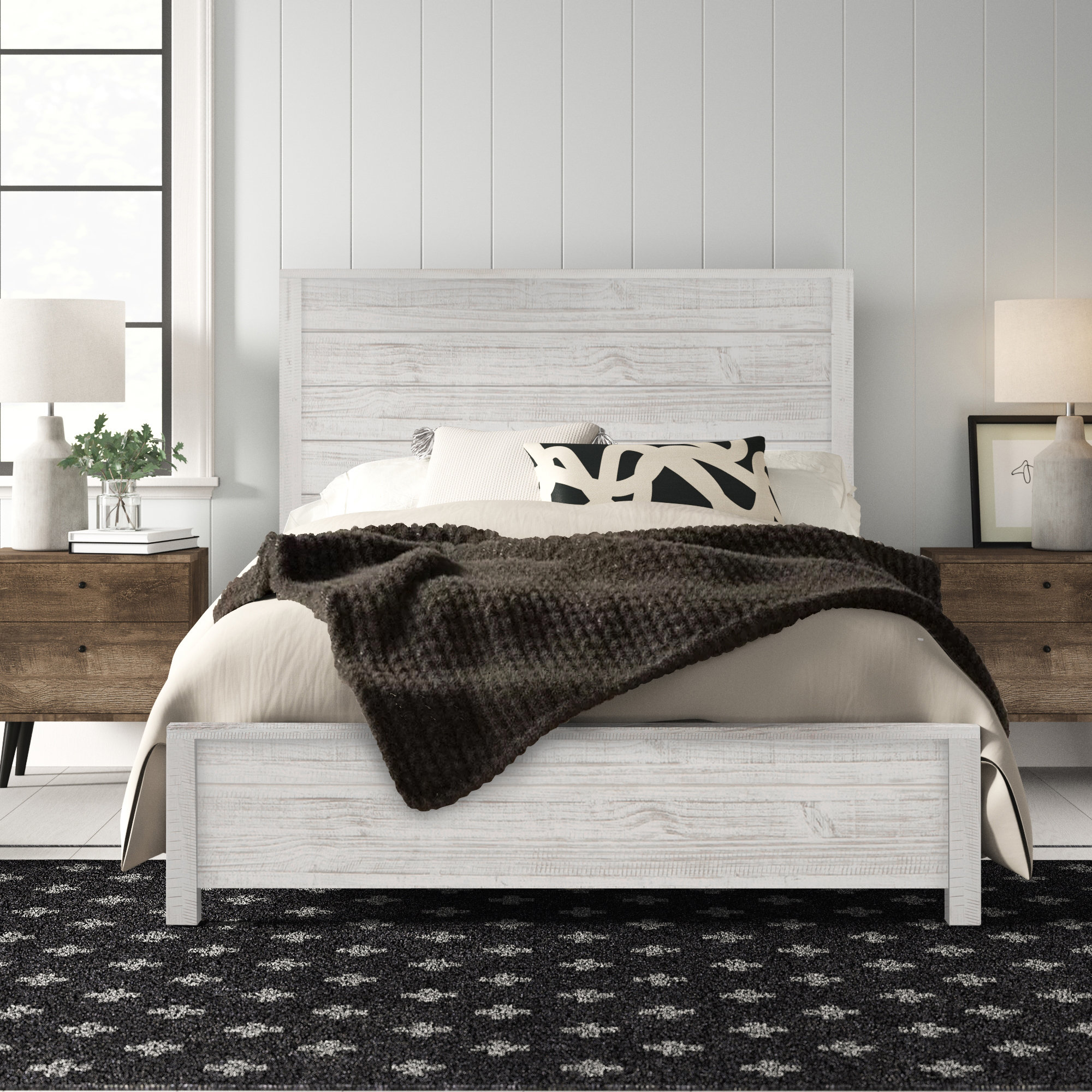 Montauk Solid Wood Panel Bed