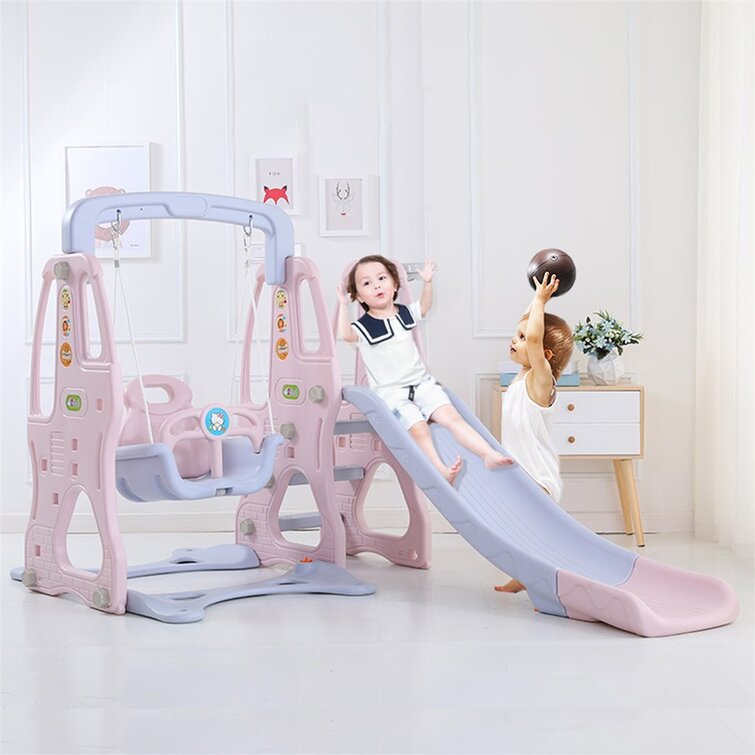 Toddler Mountaineering And Swing Set Suitable For Indoor And Backyard Baskets 