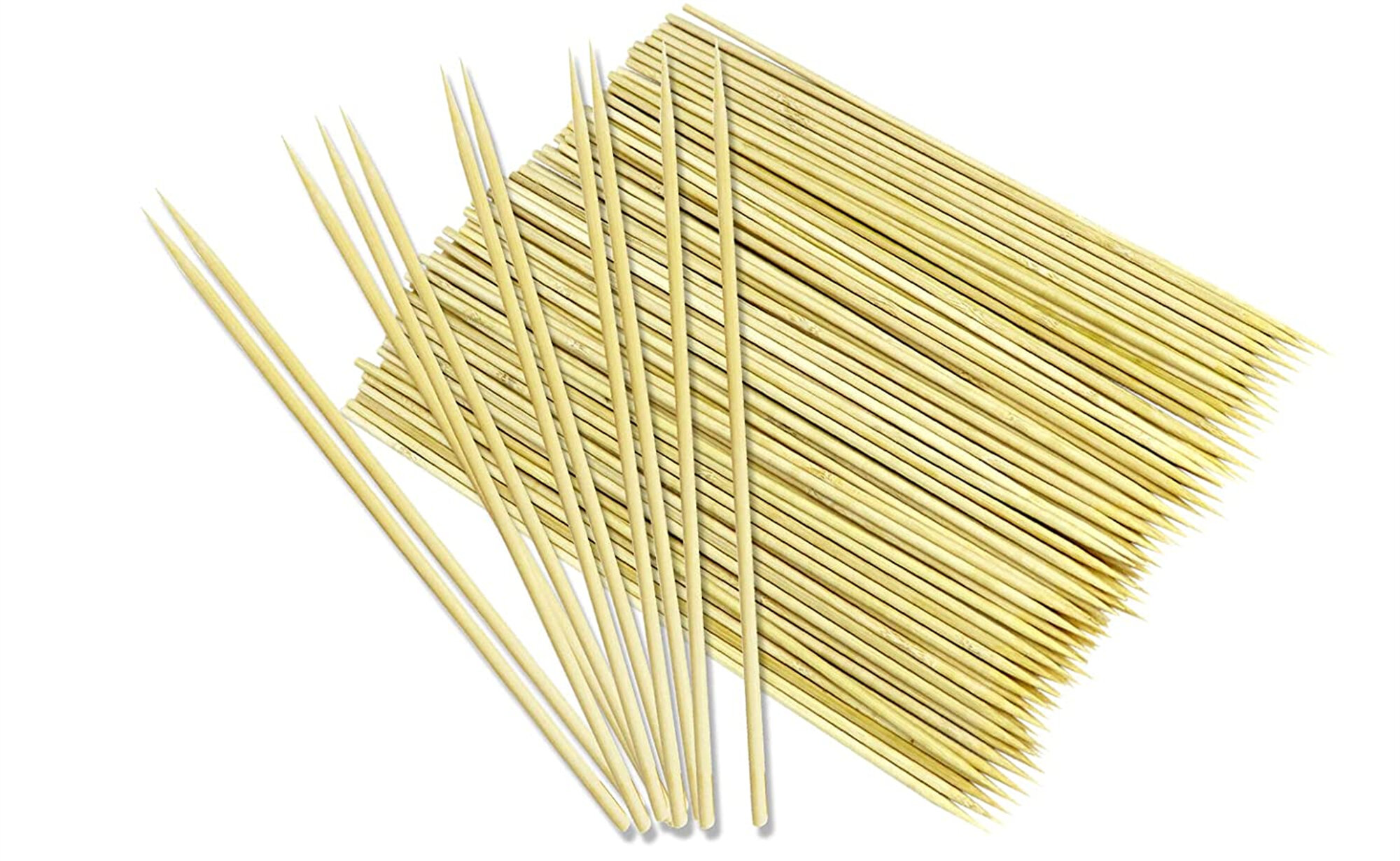5mm Thick Natural Semi Point Bamboo Sticks BBQ Caramel Candy Apple Sticks for Corn Dog,Corn Cob,Cookie,Lollipop,Kabob,Gril. 5.5 Inch Study Bamboo Skewers 100 pcs