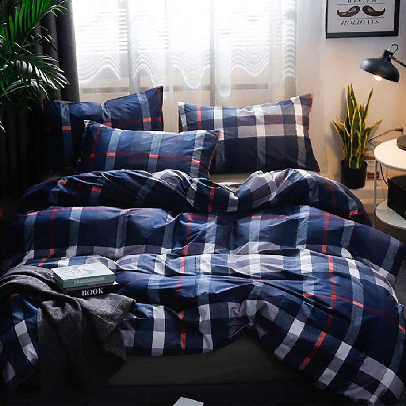boys plaid bedding