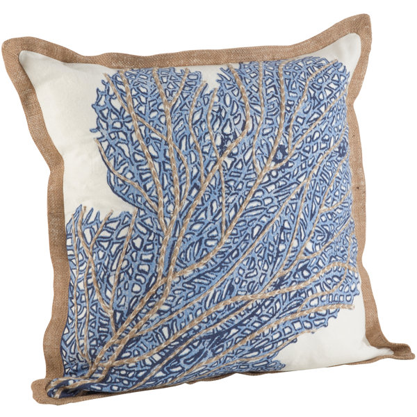 Highland Dunes Aloisia Sea Fan Cotton Throw Pillow Reviews Wayfair