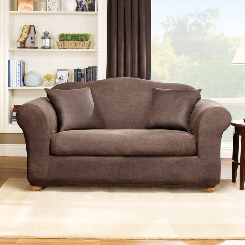 Sure Fit Stretch Leather Box Cushion Sofa Slipcover Reviews