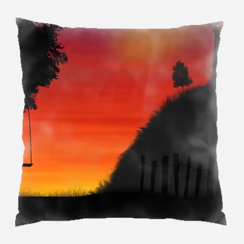 mountain throw pillow